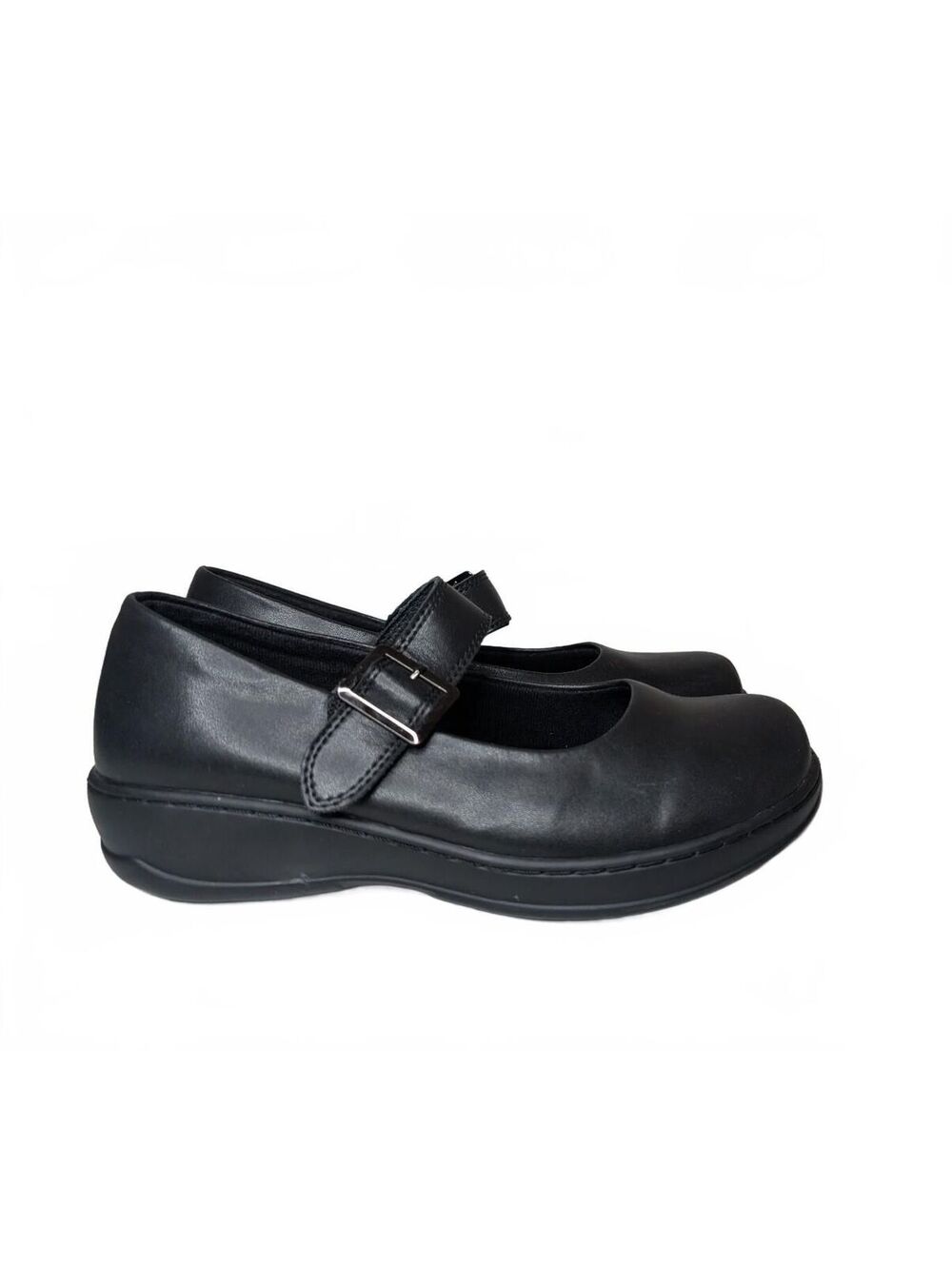 Spring Step Professional Wisteria Black Leather Mary Jane Shoes Size 8